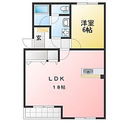 フェニックス2 1LDKの間取図画像