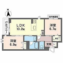 イルストーン古川 2LDKの間取図画像