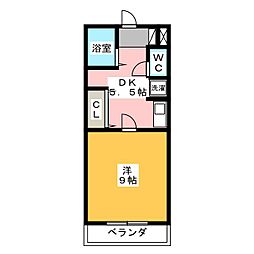 OpusOne 1DKの間取図画像