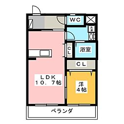 SpringHouseMaruzuka 1LDKの間取図画像