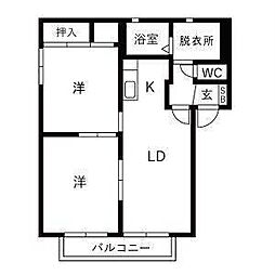 LepinA 2LDKの間取図画像