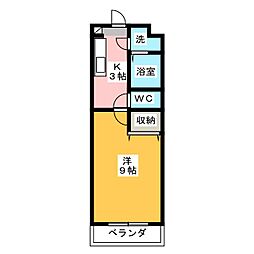 cassis 1Kの間取図画像