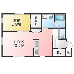 SKYIII 1LDKの間取図画像