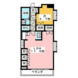 アルコV 1LDKの間取図画像