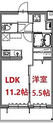 プリンス楊子 1LDKの間取図画像