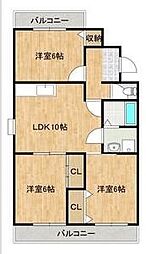 グリーンレジデンス 3LDKの間取図画像