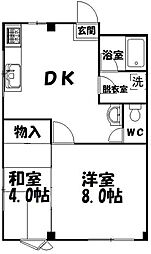 堀内コーポ 2DKの間取図画像