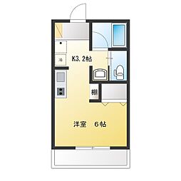クロスハーモニー ワンルームの間取図画像
