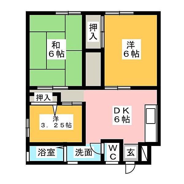 グランドハイツＭ ｜静岡県沼津市岡一色(賃貸マンション3DK・3階・52.08㎡)の写真 その2