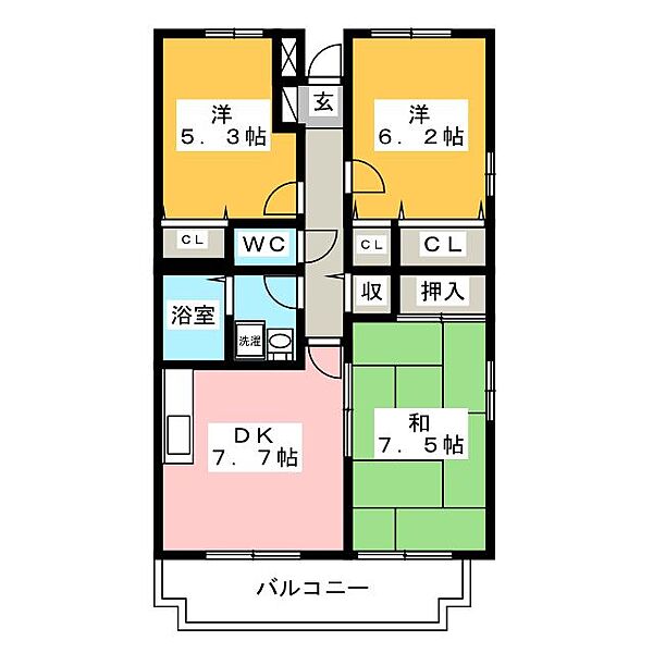 アビタシオン松長 ｜静岡県沼津市松長(賃貸マンション3DK・3階・62.81㎡)の写真 その2