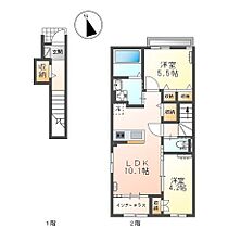 クローバー 203 ｜ 静岡県沼津市大諏訪376-14（賃貸アパート2LDK・2階・55.66㎡） その2