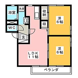 間取図画像 2LDK