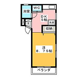 ヴィラ88 1DKの間取図画像