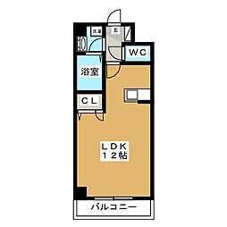 アビューラ ワンルームの間取図画像