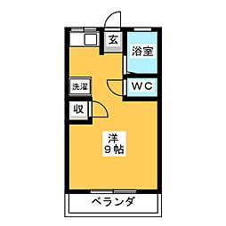 ライフ70シャトレーヌC ワンルームの間取図画像