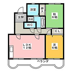 エクセルオオタケ 2LDKの間取図画像