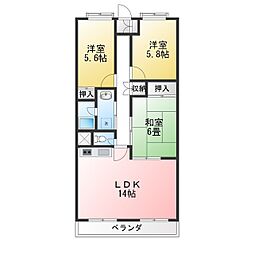 ロイヤルガーデン徳倉壱番館 3LDKの間取図画像