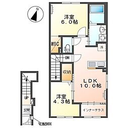 サンプレスII 2LDKの間取図画像