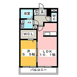 セレスト 1LDKの間取図画像