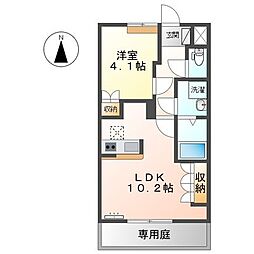 RoseGarden長塚2 1LDKの間取図画像