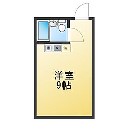シティー東町 ワンルームの間取図画像