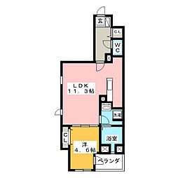 NUMAZUNORD 1LDKの間取図画像