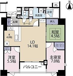ル・シェモア大手町 3LDKの間取図画像
