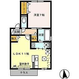 StoneHillsA 1LDKの間取図画像