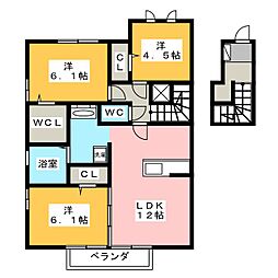 ベッラチッタ・ナカスミ 3LDKの間取図画像
