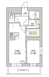 アラモファミリア杉崎町 1LDKの間取図画像