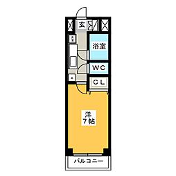 ダイワパレス 1Kの間取図画像