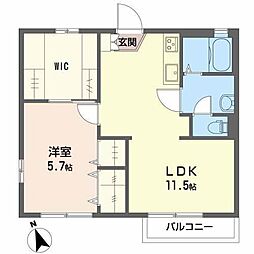 ルミエールタムラA 2SDKの間取図画像