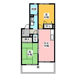 フォーレス藤 2DKの間取図画像