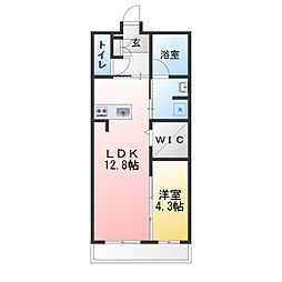 ウィズレジデンス藤枝 1LDKの間取図画像