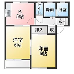 グランシャリオ 2Kの間取図画像