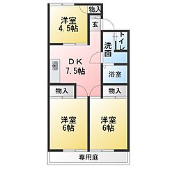 ハイツメリートーク 3DKの間取図画像