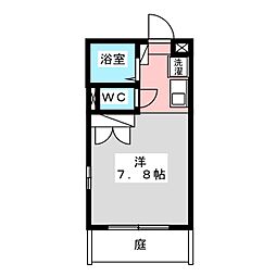 インフィニート 1Kの間取図画像