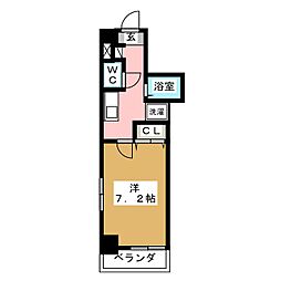 COMFYフルカワ 1Kの間取図画像