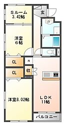 IBB7 2SLDKの間取図画像