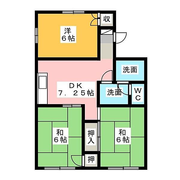 ラ・フォーレクラマエ ｜静岡県掛川市杉谷２丁目(賃貸マンション3DK・2階・51.84㎡)の写真 その2