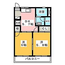 スカイコーポＴＭ  ｜ 静岡県掛川市北門（賃貸アパート2K・2階・38.83㎡） その2