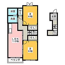 ティファニー5  ｜ 静岡県掛川市大渕（賃貸アパート2LDK・2階・57.22㎡） その2