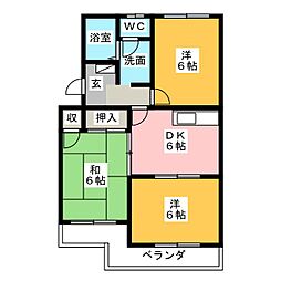 マンションロイヤルアイリス 3DKの間取図画像