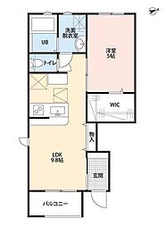 LOTUS池新田 1LDKの間取図画像