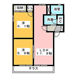 スマイル 2LDKの間取図画像