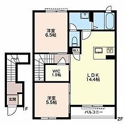 シティハウス大東 2LDKの間取図画像
