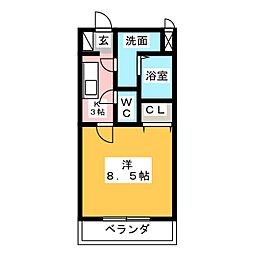 マンションアルティア 1Kの間取図画像