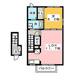 メゾン七番館 1LDKの間取図画像