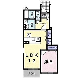 ベリー千浜2 1LDKの間取図画像