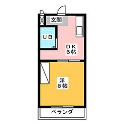ライブ小島2 1DKの間取図画像